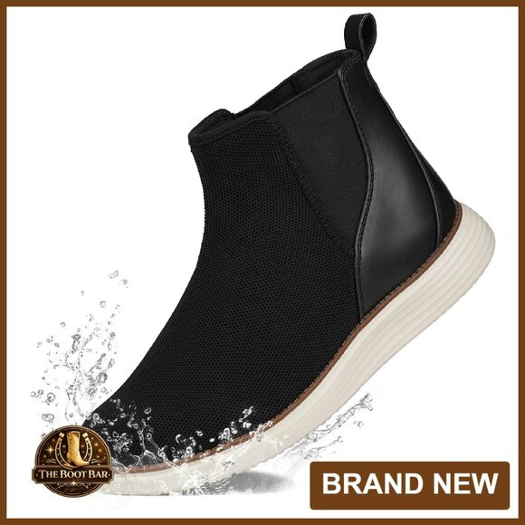Women's Waterproof Chelsea Boots Wide Toe Slip On Orthopedic Comfort